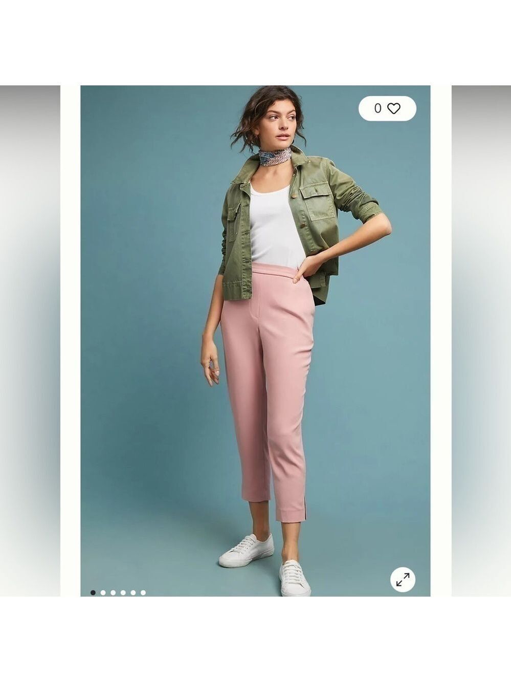Anthropologie The Essential Pull On Trouser Dusty Pink XS